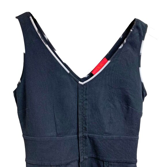 LAVIA 18 by Piazza Sempione Black Double V Neck Sleeveless Midi Dress‎ - Picture 2 of 12